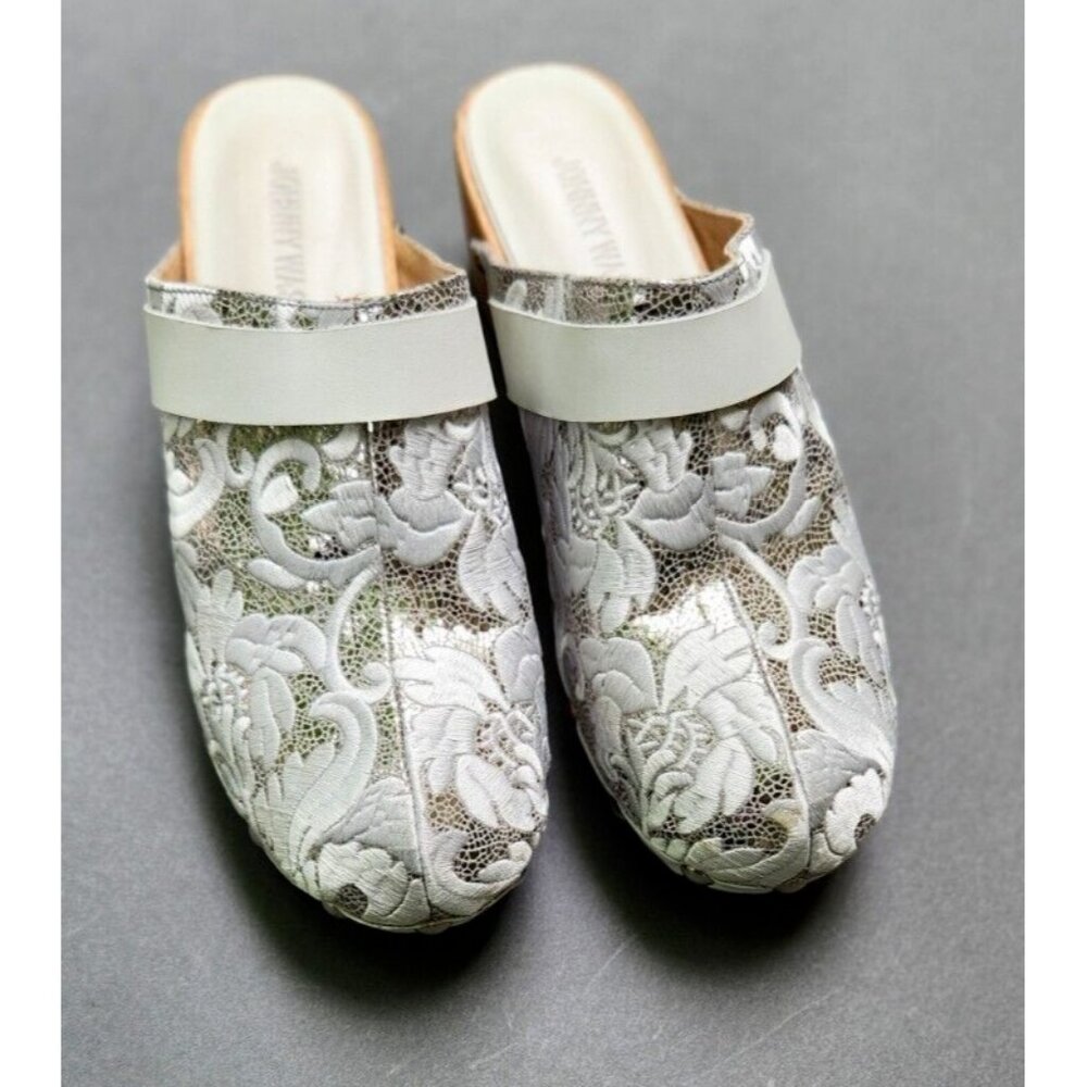 Johnny Was Dormi Floral Embroidered Clogs EU 41 US 10 Shoes Wedding